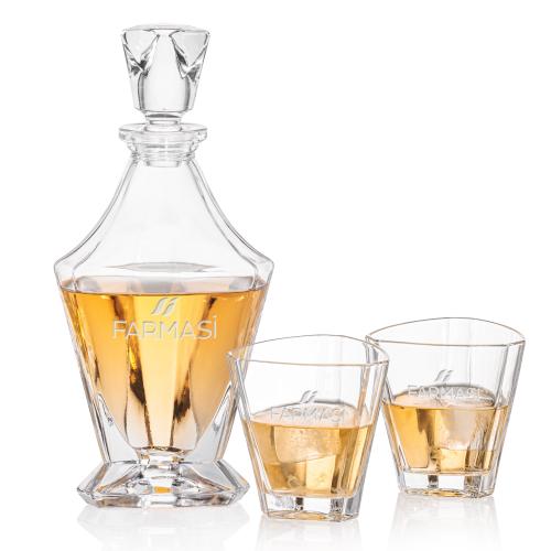 Arellano Crystal Decanter Set with Glasses Barware Gifts - Decanters - Arellano Crystal Decanter Set with Glasses
