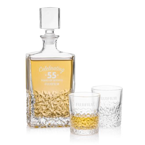 Barware Gifts - Decanters - Oakham Decanter Set with Sculpted Design