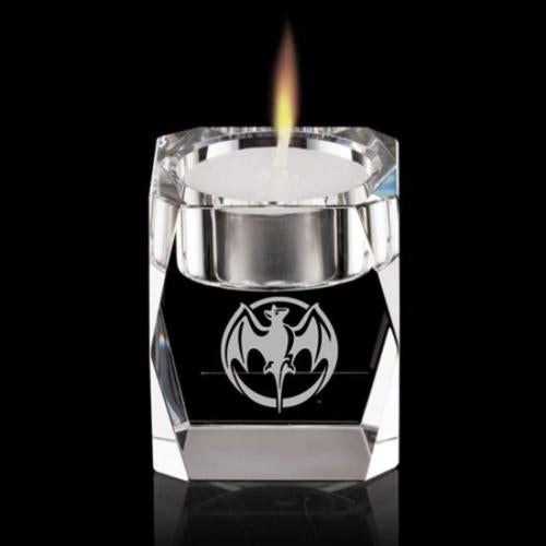 Personalized Gifts - Optical Crystal Tealight Holder Set