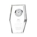Hexagonal Crystal Desk Clock with Roman Dial