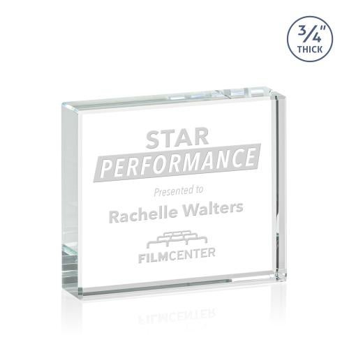 Personalized Gifts - Verona Starfire Crystal Paperweight