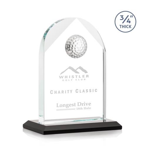 Trophies - Golf Awards and Trophies - Starfire Crystal Golf Achievement Award