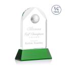 Elegant Crystal Golf Award - Green Base