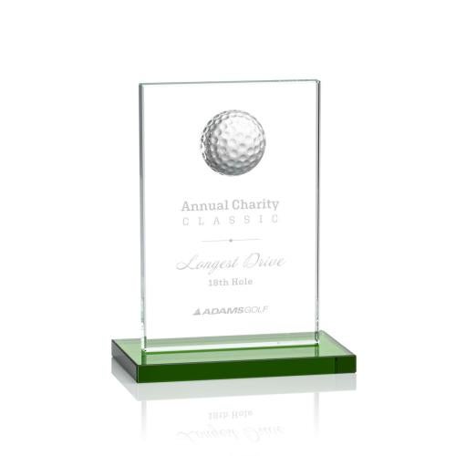 Trophies - Golf Awards and Trophies - Cumberland Green Golf Award with 3D Crystal Ball