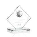 Golf Award with 3D Crystal Ball - 3 Sizes