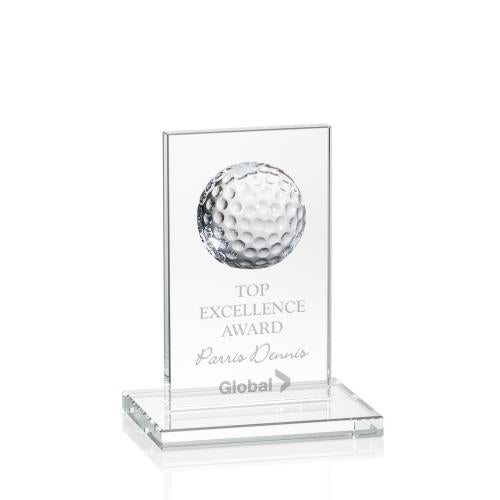 Trophies - Golf Awards and Trophies - Golf Crystal Globe Award with Custom Etching