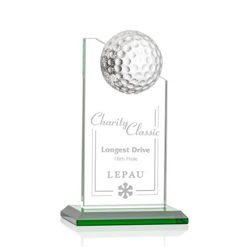 Trophies - Golf Awards and Trophies - Golf Achievement Crystal Tower Award
