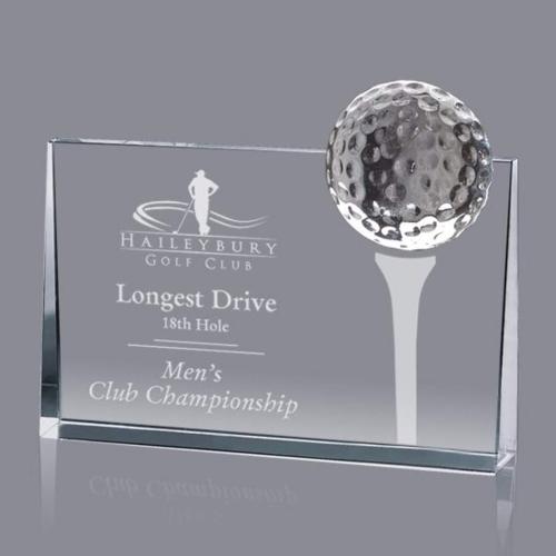 Trophies - Golf Awards and Trophies - Optical Crystal Golf Globe Award