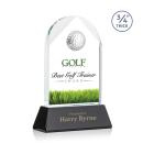 Starfire Crystal Golf Award with Black Base