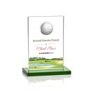 Full Color 3D Golf Globe Award on Green Base