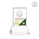 Golf Excellence Crystal Award with 3D Ball