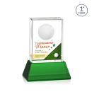 Golf Excellence Crystal Award with Green Base