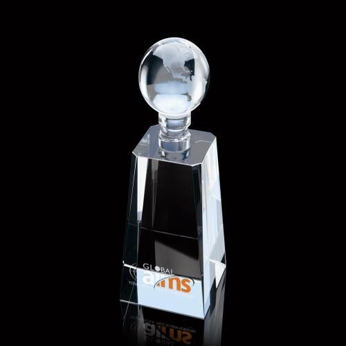 Trophies - Corporate Awards - Globe Awards - Crystal Globe Award - Hampton Series