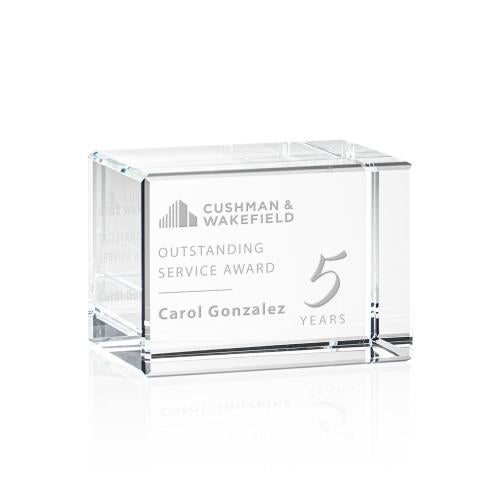 Personalized Gifts - Optical Crystal Desk Award Block