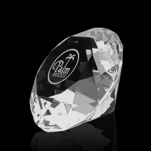 Personalized Gifts - Elegant Crystal Diamond Award