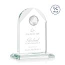 Certainly! Here's a suggested product title:

Starfire Globe Arch Award - Deep Etch Crystal