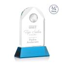 Starfire Crystal Globe Award - Sky Blue Base