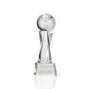 Optical Crystal Globe Award on Pillar Base