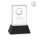 Optical Crystal Globe Award with Base