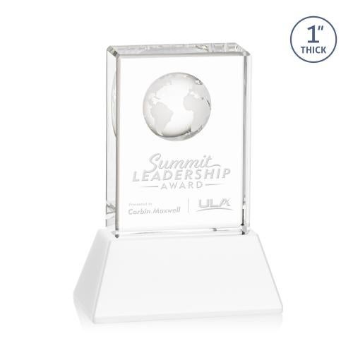 Trophies - Corporate Awards - Globe Awards - Optical Crystal Ambassador Globe Award