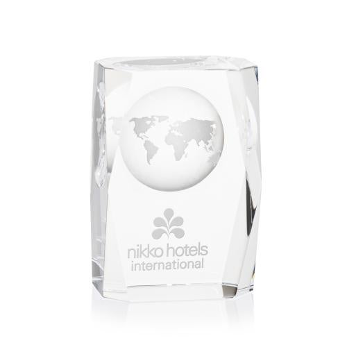 Falkirk Globe Crystal Award - Global Excellence Trophies - Corporate Awards - Globe Awards - Falkirk Globe Crystal Award - Global Excellence