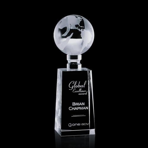 Trophies - Corporate Awards - Globe Awards - Crystal Globe Award - Global Excellence Trophy