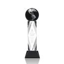 Crystal Globe Award on Beveled Diamond Tower