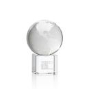 Elegant Rotating Crystal Globe Award