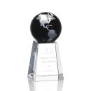 Heathcote Crystal Globe Award - Silver/Black