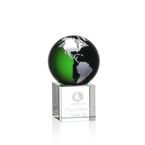 Trophies - Corporate Awards - Globe Awards - Kusak Crystal Emerald Globe Award