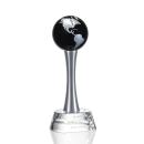 Willshire Black Globe Crystal Award