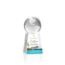 Elegant Crystal Globe Award on Tall Base