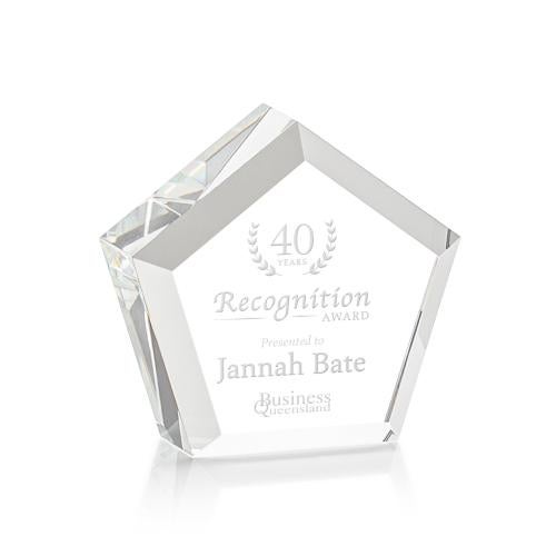 Personalized Gifts - Genosee Faceted Crystal Recognition Award