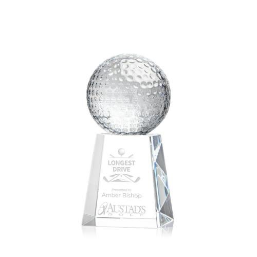Trophies - Golf Awards and Trophies - Elegant Crystal Golf Award with Customizable Base