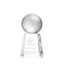 Elegant Crystal Golf Award with Customizable Base