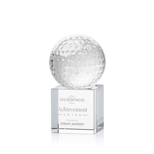 Trophies - Golf Awards and Trophies - Optical Crystal Golf Award on Granby Base