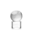 Golf Crystal Globe Award on Marble Base