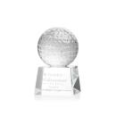 Golf Ball Crystal Award on Robson Base