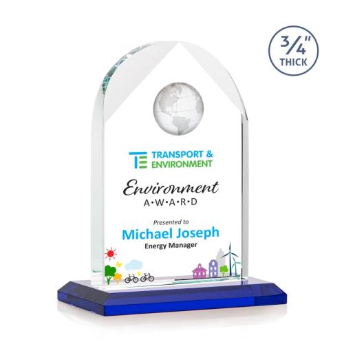 Trophies - Corporate Awards - Globe Awards - Blake Globe Award with VividPrint Customization