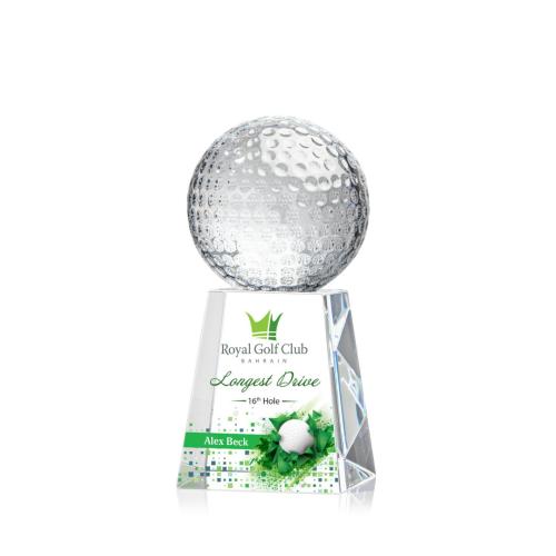 Trophies - Golf Awards and Trophies - Golf Ball Crystal Award - VividPrintâ¢ Elegance