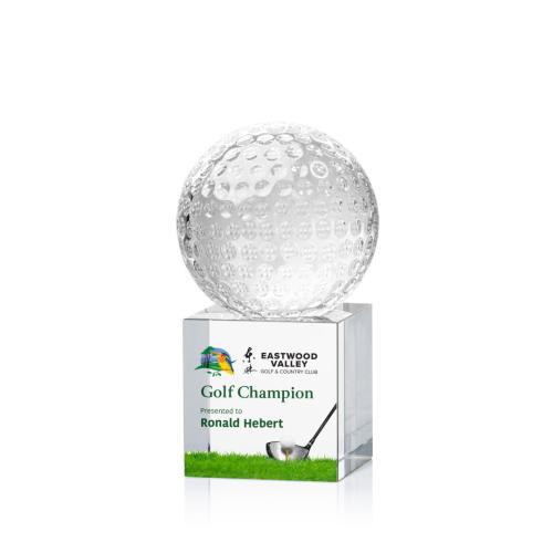 Trophies - Golf Awards and Trophies - Optical Crystal Golf Award with VividPrintâ¢