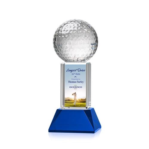 Trophies - Golf Awards and Trophies - Crystal Golf Ball Award with VividPrint Color