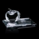 Elegant Glass Apple Award on Starfire Base