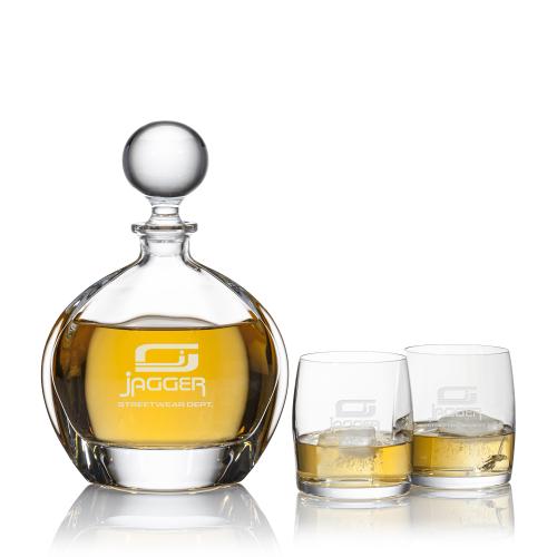 Tilden Crystal Decanter & Glass Set Barware Gifts - Decanters - Tilden Crystal Decanter & Glass Set