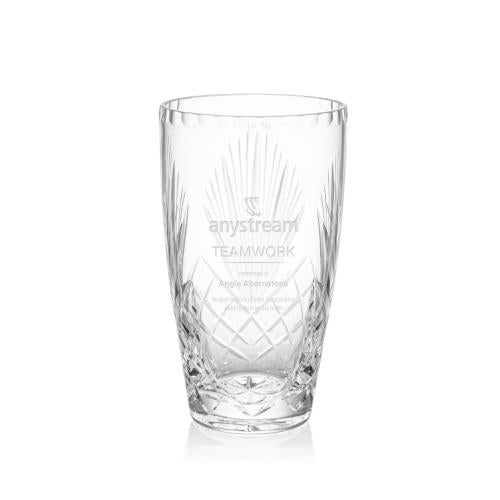 Trophies - Championship Trophies - Mulholland 24% Lead Crystal Vase - 3 Sizes