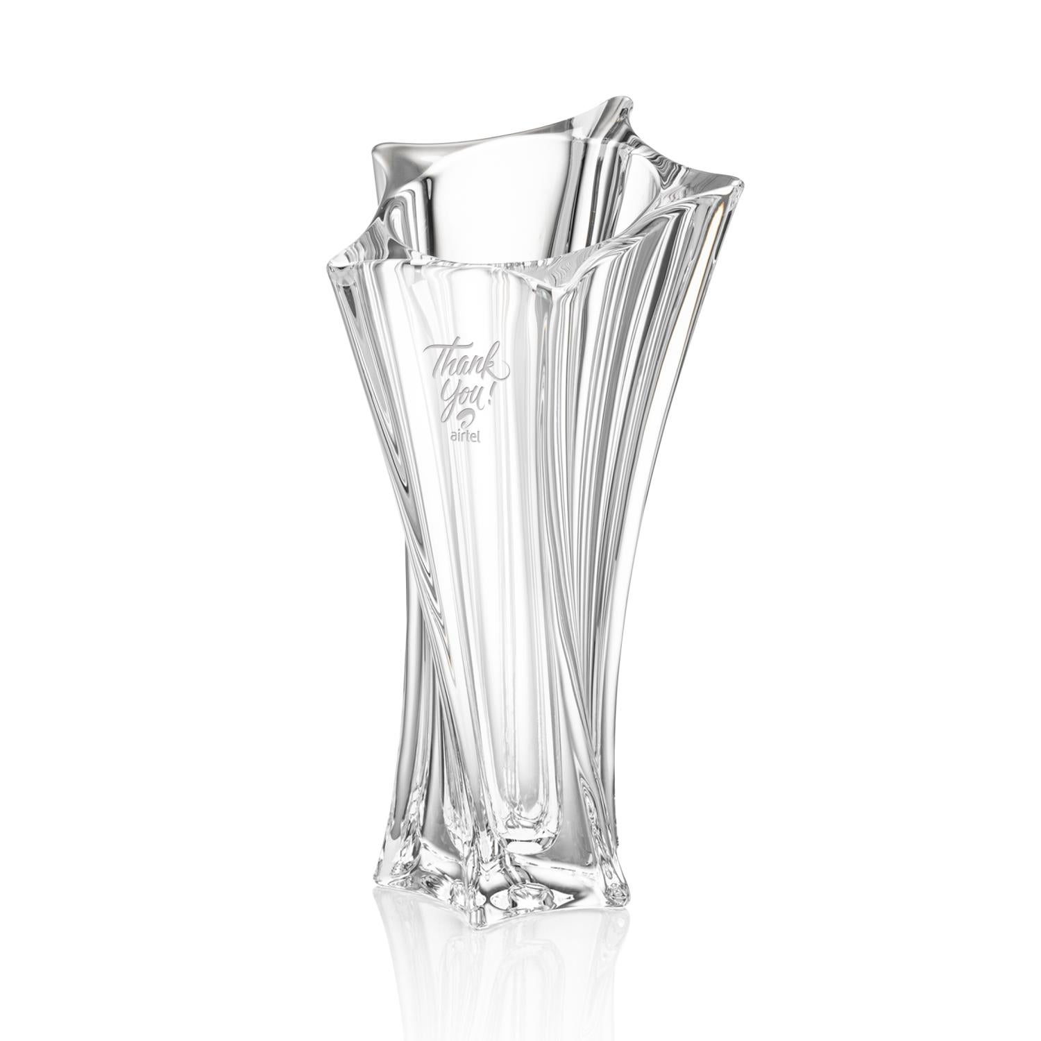 Star-Shaped Crystal Waisted Vase VSE5936 | Kusak Crystal