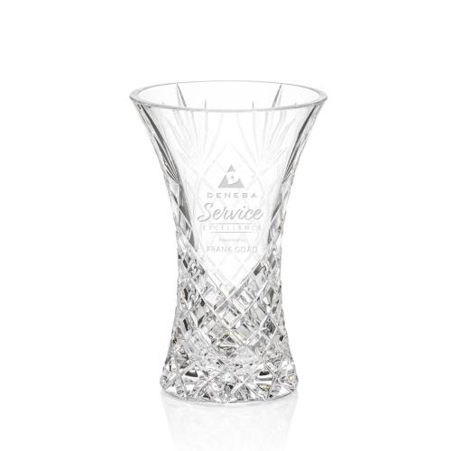 Marilla Deep-Etch Cut Crystal Vase Trophies - Championship Trophies - Marilla Deep-Etch Cut Crystal Vase