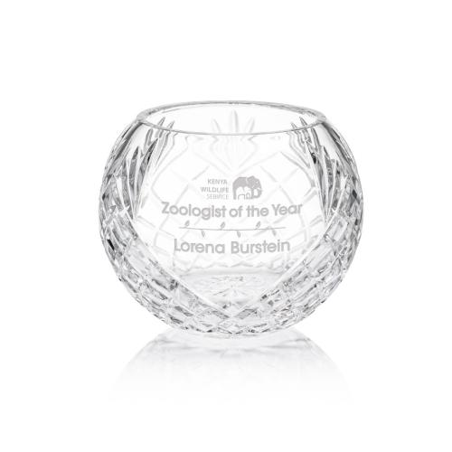 Trophies - Championship Trophies - Dunwich Deep Etch Crystal Award Vase