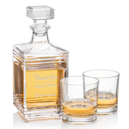 Farmington Crystal Decanter Gift Set Barware Gifts - Decanters - Farmington Crystal Decanter Gift Set