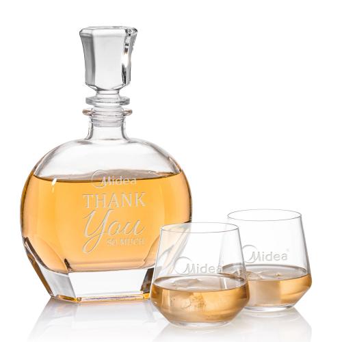 Glendale Decanter & Tucson Glass Set Barware Gifts - Decanters - Glendale Decanter & Tucson Glass Set